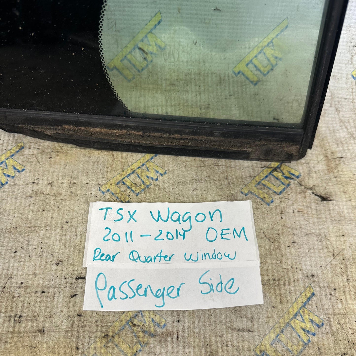 11-14 Acura TSX *wagon* Door Window Glass Quarter REAR PASSENGER RIGHT 12 13 OEM