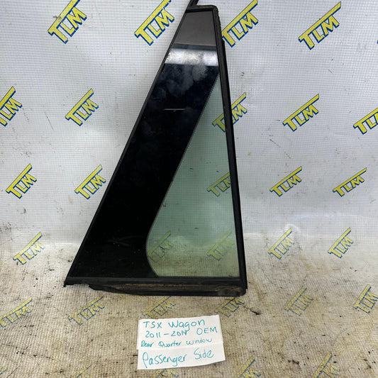 11-14 Acura TSX *wagon* Door Window Glass Quarter REAR PASSENGER RIGHT 12 13 OEM