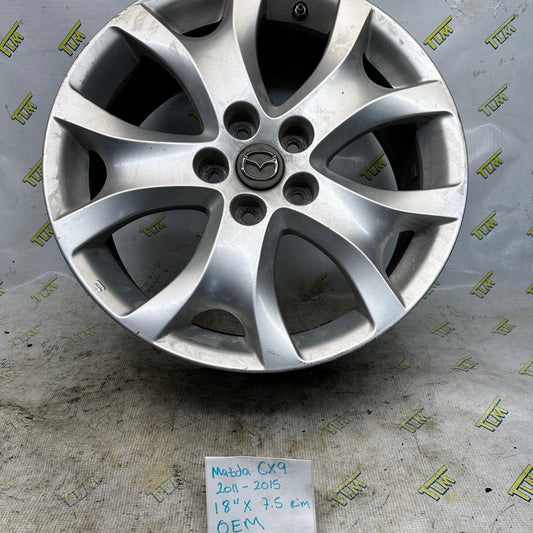 11-15 Mazda CX9 Rim Wheel 18” x 7.5” 2011 2012 2013 2014 2015 OEM