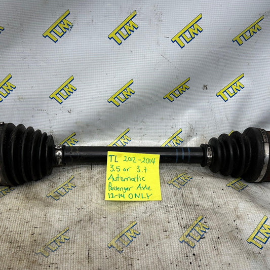 12-14 Acura TL Front Axle PASSENGER RIGHT 3.5 / 3.7 Shaft 2012 2013 2014 13 OEM