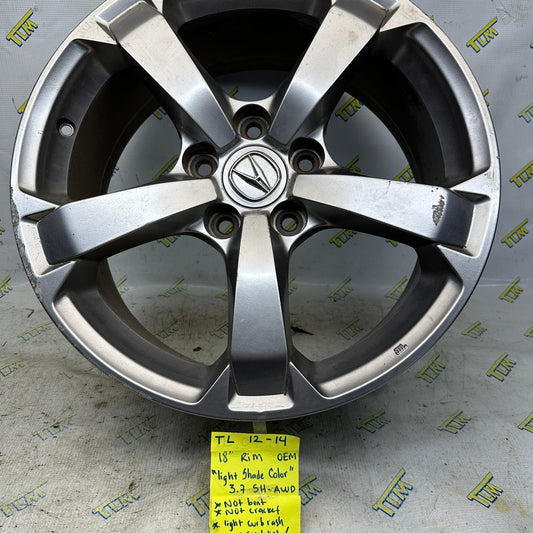 12-14 Acura TL Rim Wheel 2012 2013 2014 13 SHAWD 18” 3.7 engine SH-AWD OEM