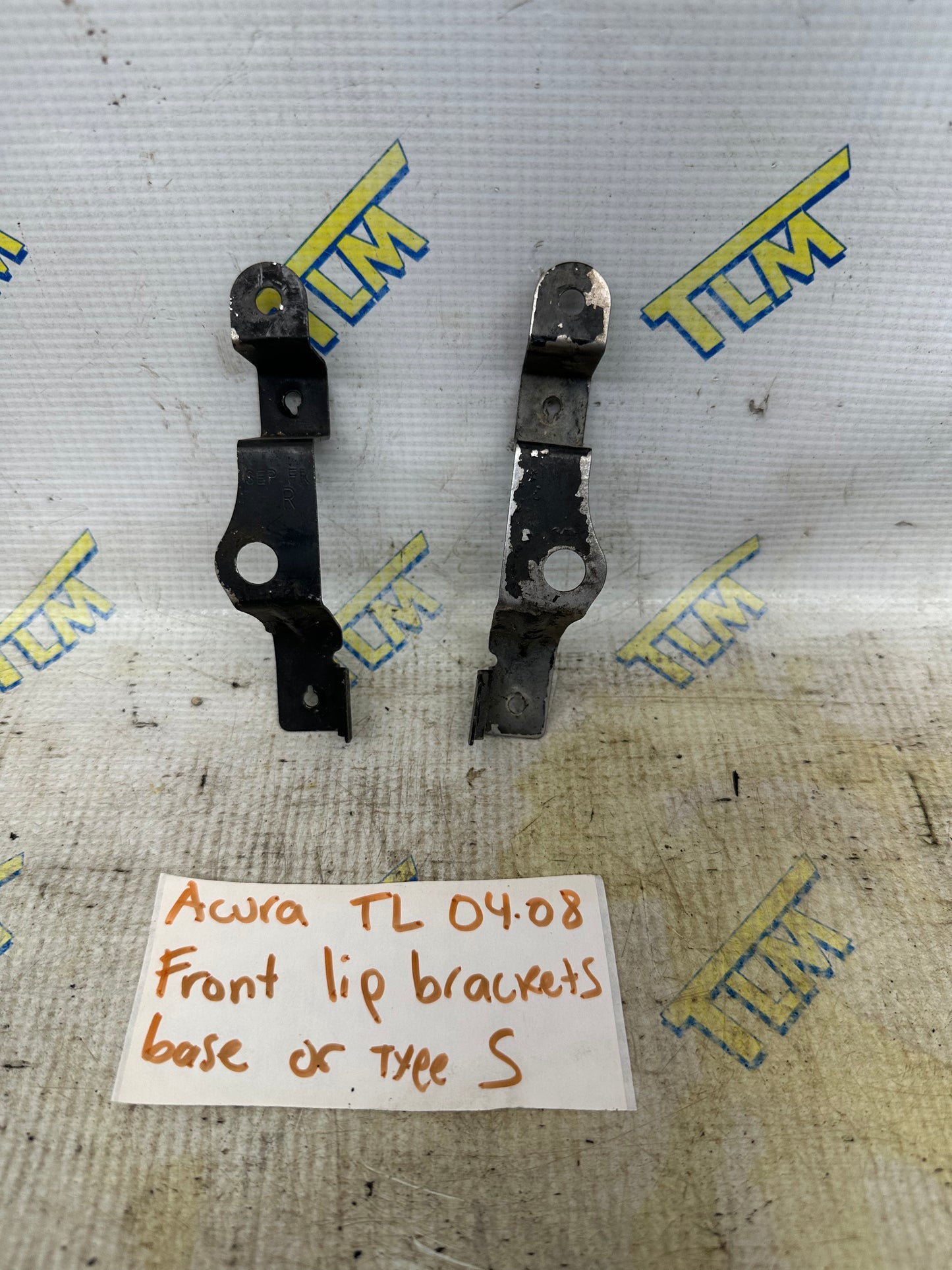 04-08 Acura TL FRONT Bumper Lip Brackets Metal TYPE S or base 05 06 07 OEM