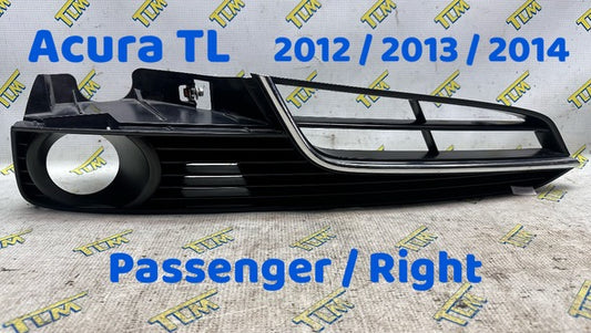 12-14 Acura TL Front Fog Grille Trim Cover Bezel PASSENGER RIGHT 2013 2014 OEM