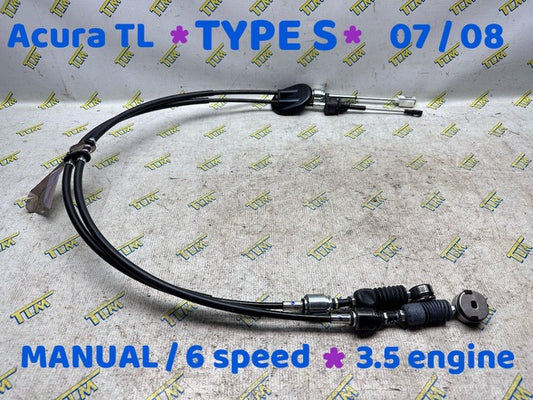 Acura TL TYPE S Transmission Shifter Cables 3.5 MANUAL 6 speed 2007 2008 07 08 OEM
