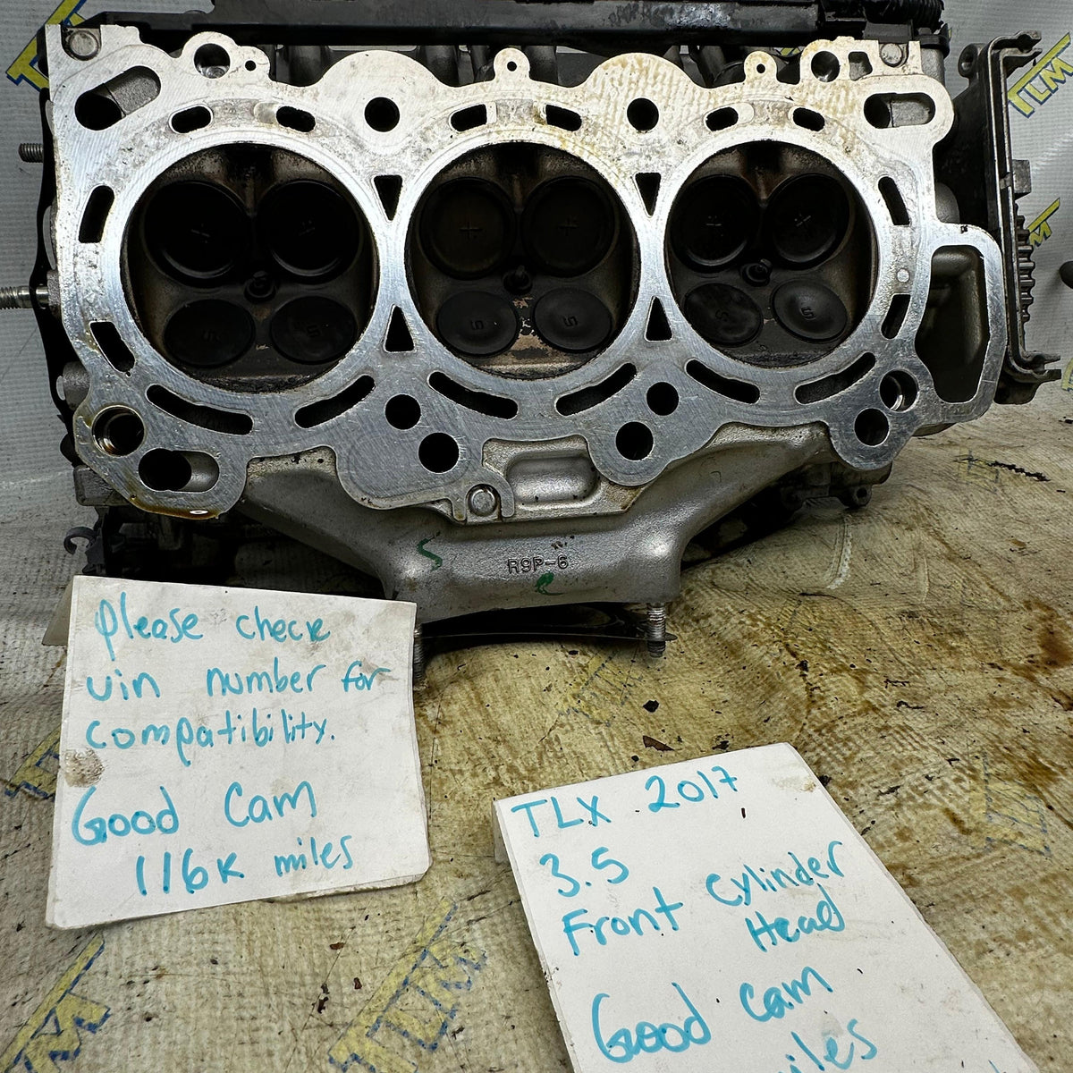 2017 Acura TLX FRONT Cylinder Head 3.5 Engine 116k Miles Good Cam *1 broken solenoid* OEM
