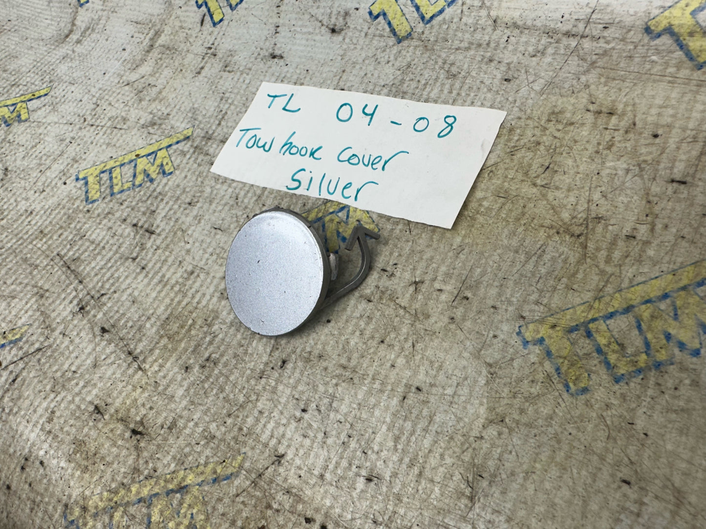 04-08 Acura TL Front Bumper Tow Hook Cover Cap SILVER 04 2005 2006 2007 2008 OEM