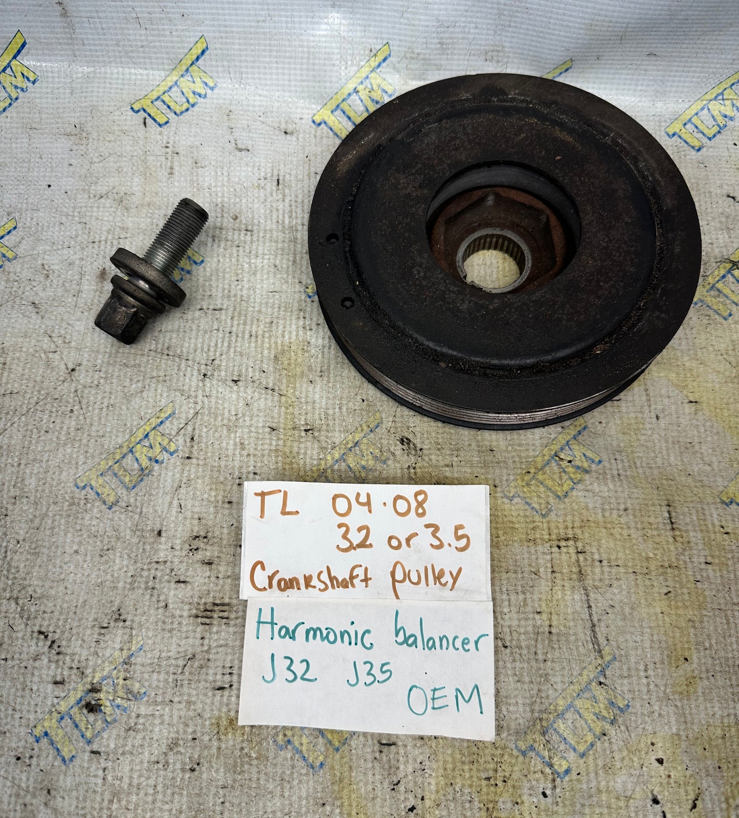 04-08 Acura TL Crankshaft Pulley J32 J35 Engine Harmonic Balancer 05 06 07 OEM