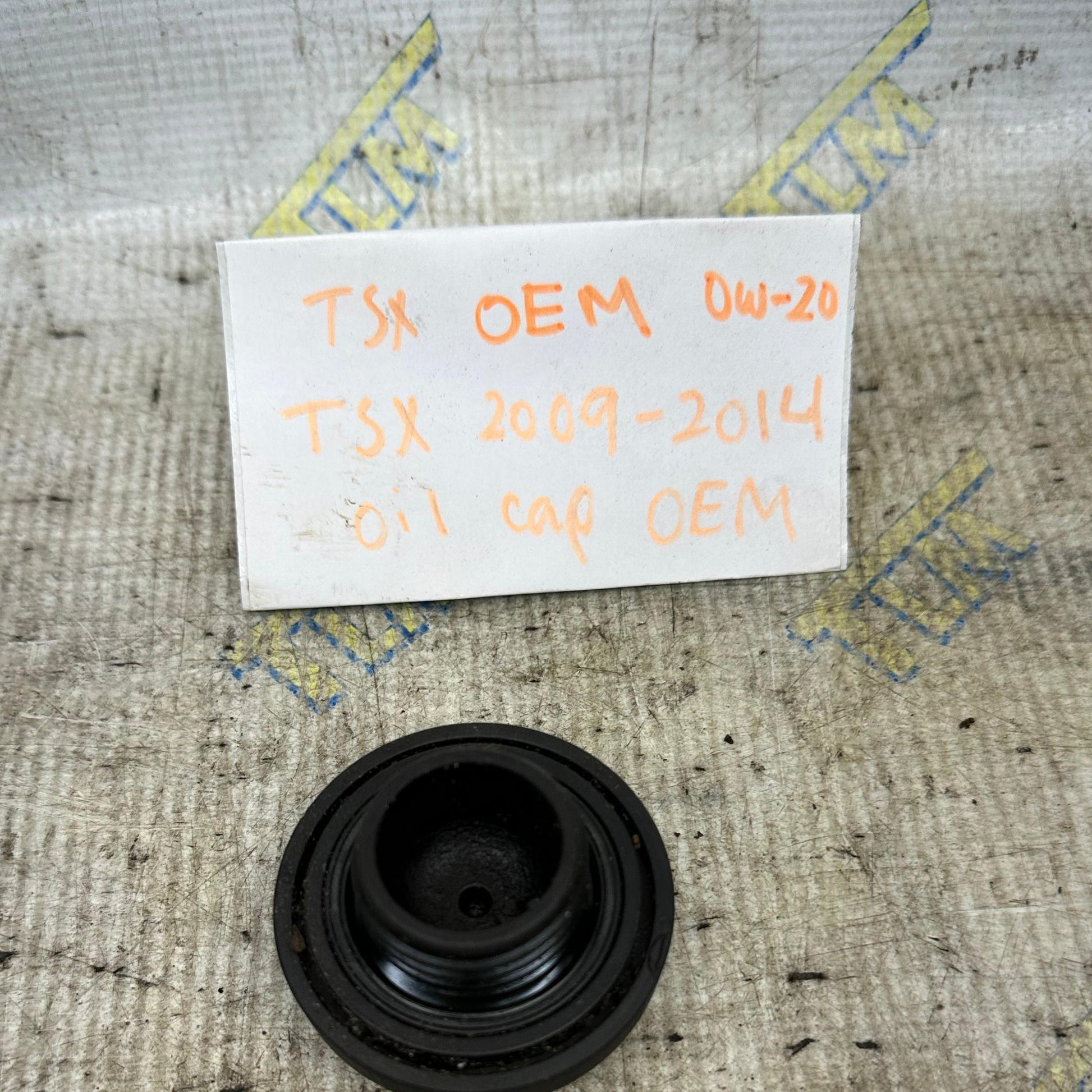09-14 Acura TSX Oil Cap Engine SAE 0W-20 Motor orange 2010 2011 2012 2013 OEM