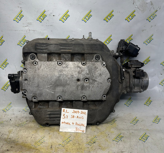 09-12 Acura RL Intake Manifold 3.7 SH-AWD Engine 80mm Cover Plate 2010 2011 2012 OEM