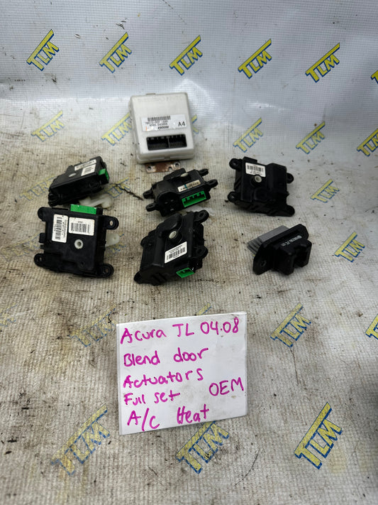 04-08 Acura TL HVAC Actuators Blend Door Heater Air Set 2004 2005 2006 2007 OEM