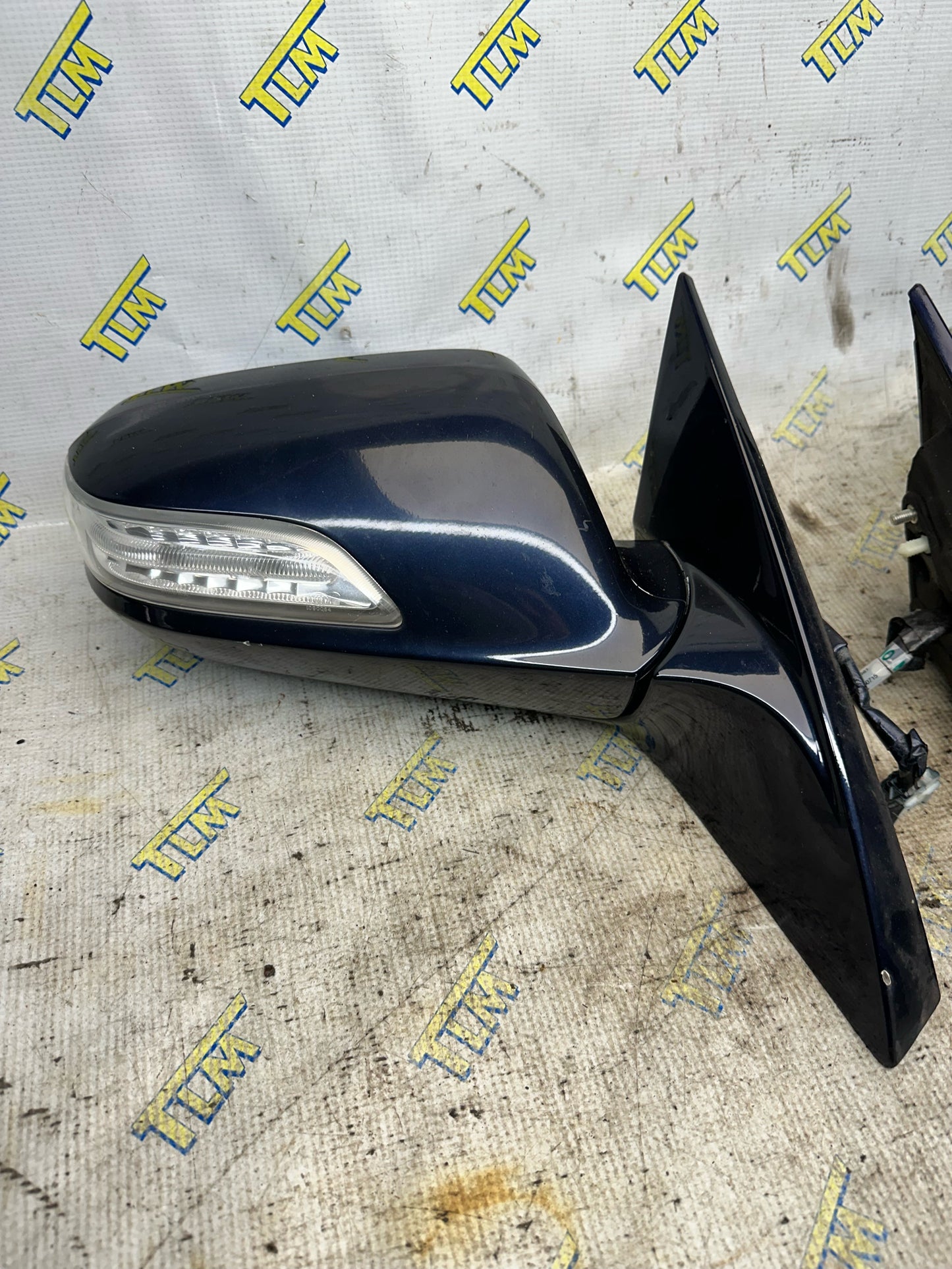 07 08 Acura TL TYPE S Door Rearview Mirror Set *blue* Driver Passenger Base OEM