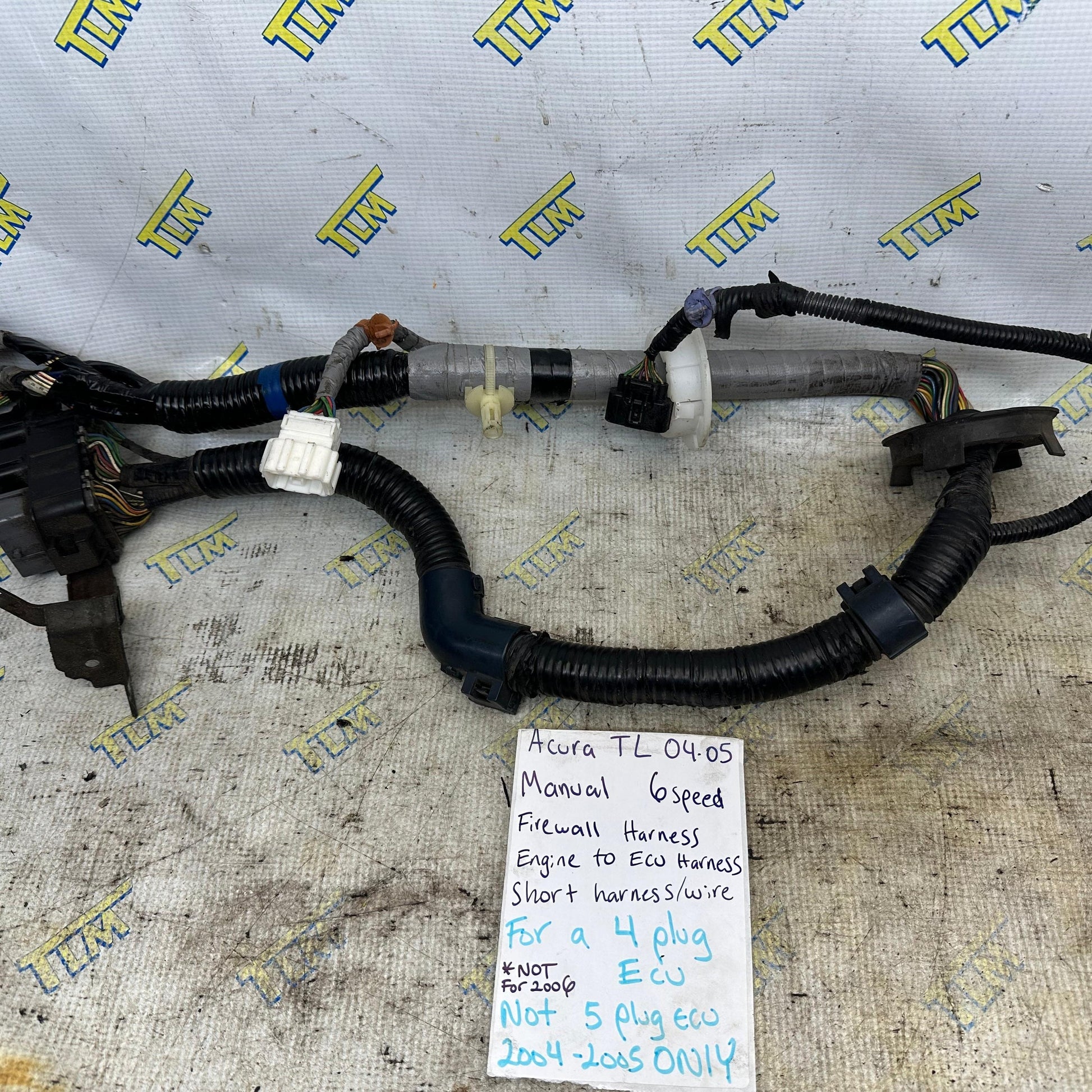 04 05 Acura TL ECU to Engine Bay *MANUAL* Wire Harness via Firewall M/T 6 Speed OEM