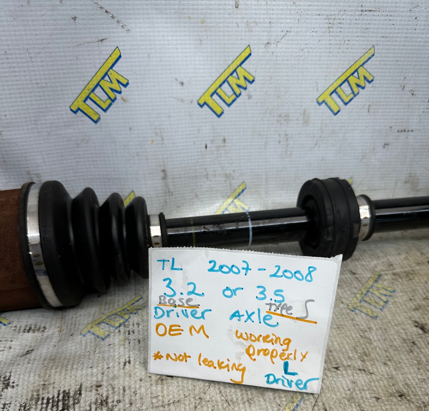 07 08 Acura TL *base* automatic Front Axle DRIVER LEFT 3.2 Shaft 2007 2008 OEM