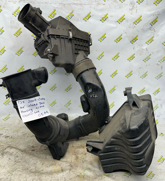 09-14 Acura TSX Engine Air Intake Cleaner Filter Box Housing Hoses 2010 2011 2012 2013 OEM