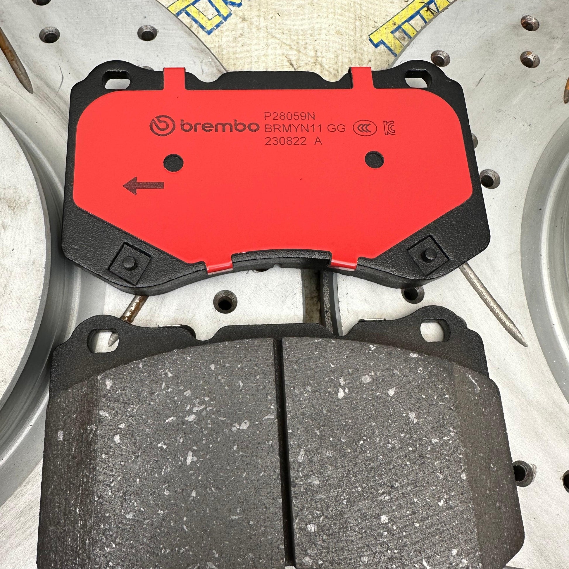 Acura TL Brembo Brakes ** Cquence Drilled Slotted Brake Rotors Front and rear ** with Brembo Pads 07-08 type S or Manual TL 04-06