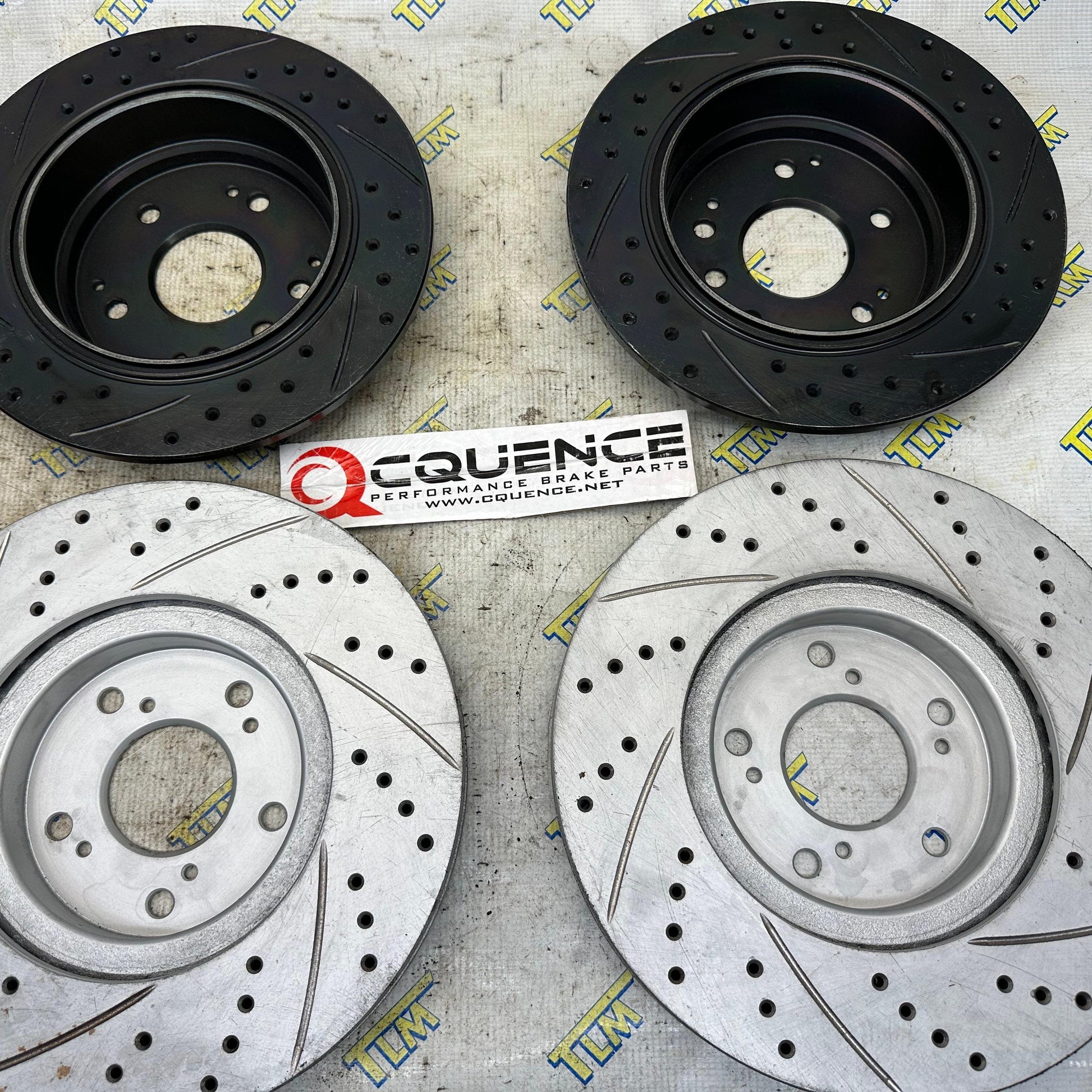 Acura TL Brembo Brakes ** Cquence Drilled Slotted Brake Rotors Front and rear ** with Brembo Pads 07-08 type S or Manual TL 04-06