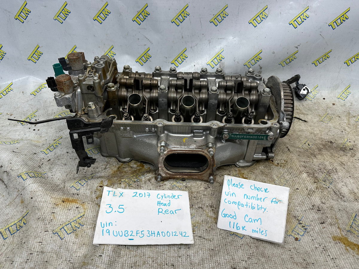 2017 Acura TLX Rear Cylinder Head 3.5 Engine 116k Miles Good Cams OEM