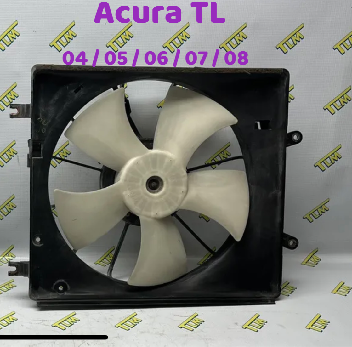 04-08 Acura TL AC Condenser A/C & Cooling Fan Set Driver Passenger 05 06 07 OEM