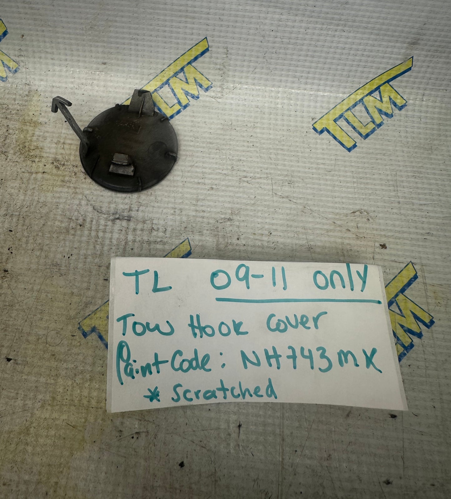 09-11 Acura TL Bumper Tow Hook Cover Cap SILVER NH743MX 2009 2010 2011 10 OEM