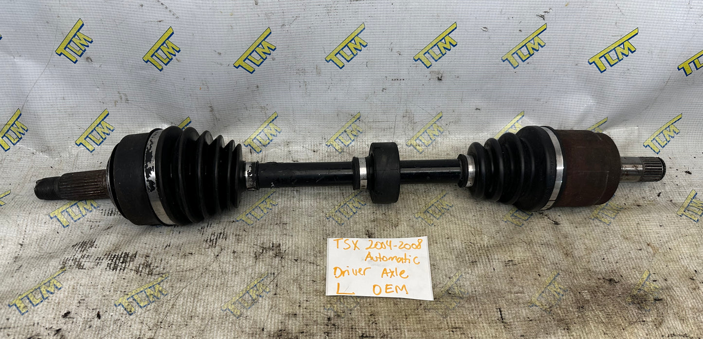 04-08 Acura TSX Front Axle *automatic* DRIVER LEFT Shaft 05 06 07 OEM