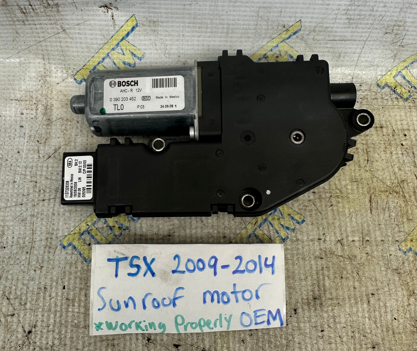 09-14 Acura TSX Sunroof Motor Sun Roof Moon 2009 2010 2011 2012 2013 2014 OEM