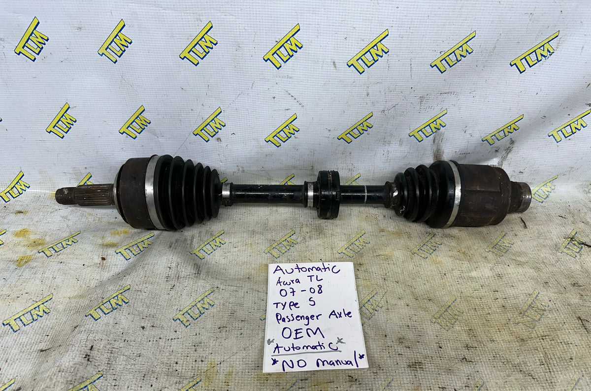 07 08 Acura TL TYPE S automatic Front Axle PASSENGER RIGHT 3.5 Shaft 2007 2008 OEM