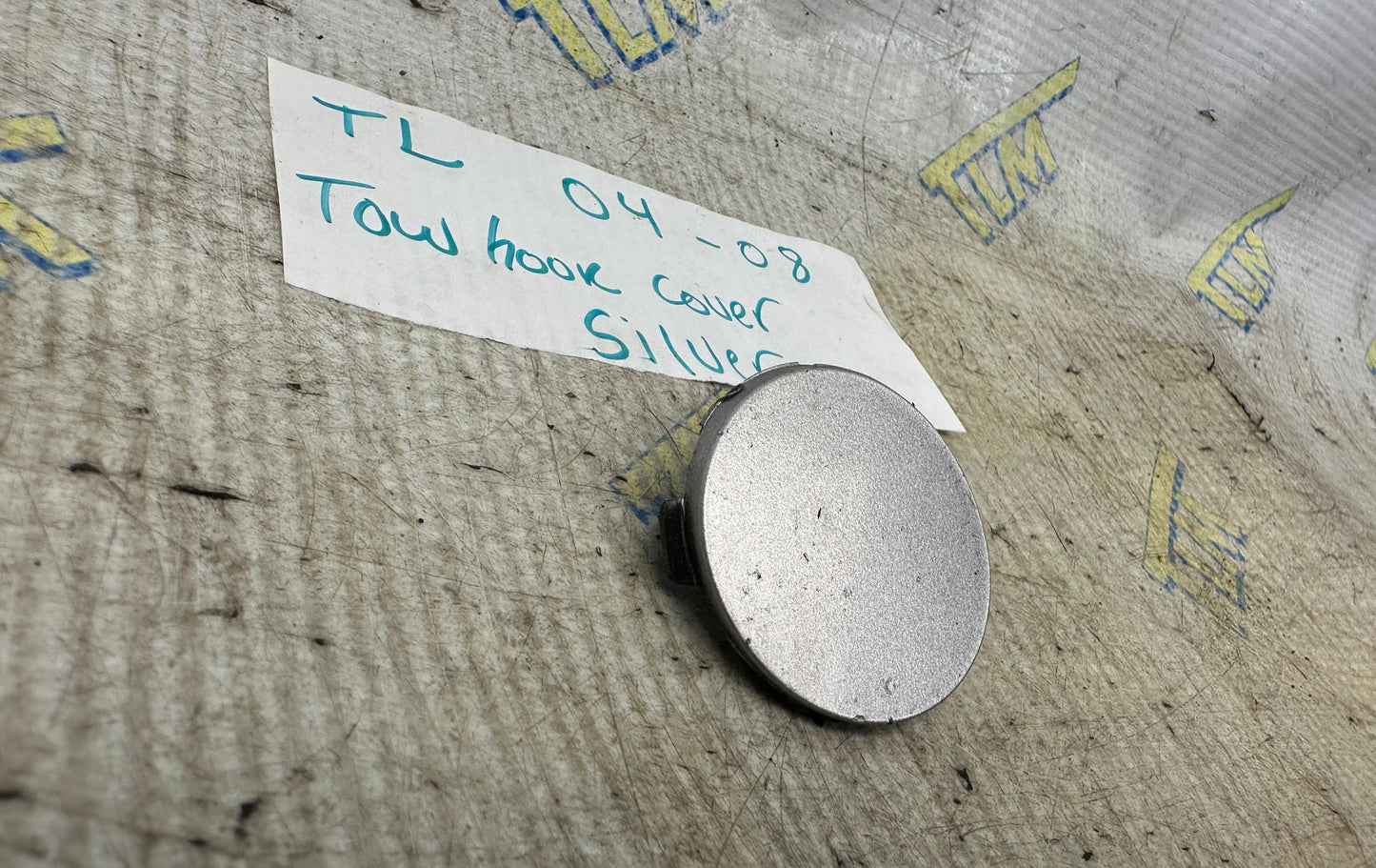 04-08 Acura TL Front Bumper Tow Hook Cover Cap SILVER 04 2005 2006 2007 2008 OEM