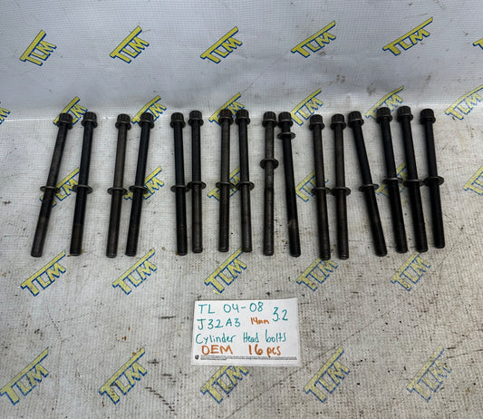 04-08 Acura TL Cylinder Head Bolts 16 Pieces J32A3 3.2 Engine 14mm 05 06 07 OEM
