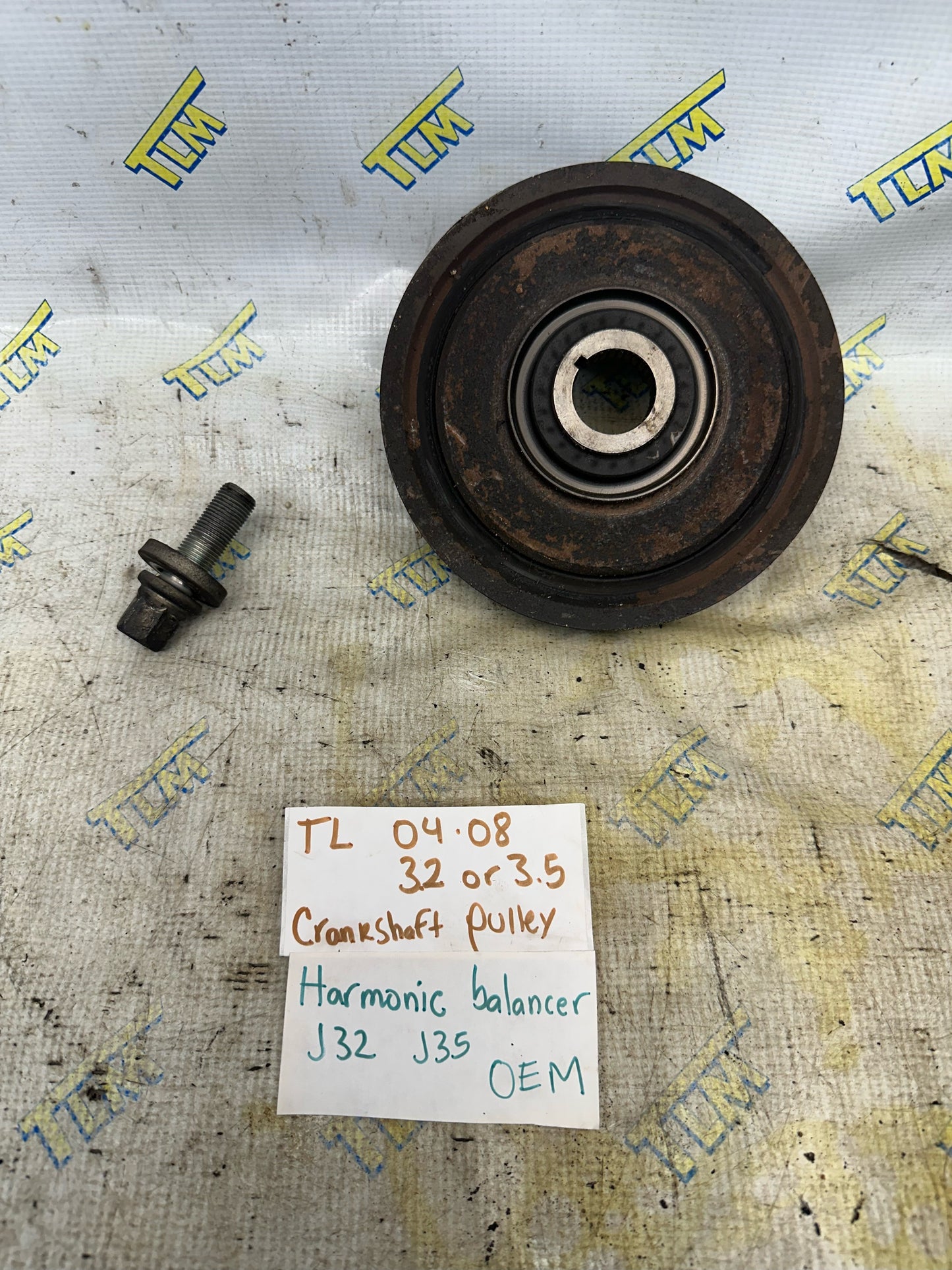 04-08 Acura TL Crankshaft Pulley J32 J35 Engine Harmonic Balancer 05 06 07 OEM
