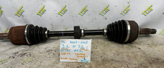 07 08 Acura TL *base* automatic Front Axle DRIVER LEFT 3.2 Shaft 2007 2008 OEM