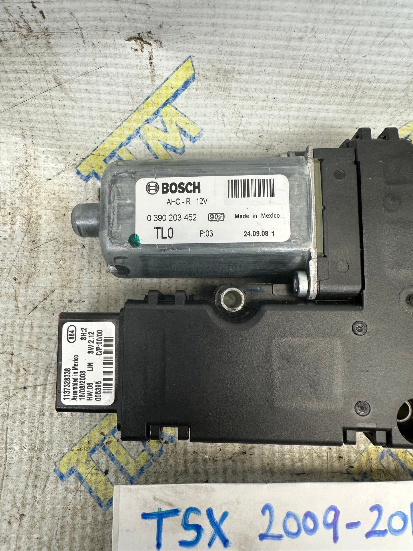 09-14 Acura TSX Sunroof Motor Sun Roof Moon 2009 2010 2011 2012 2013 2014 OEM