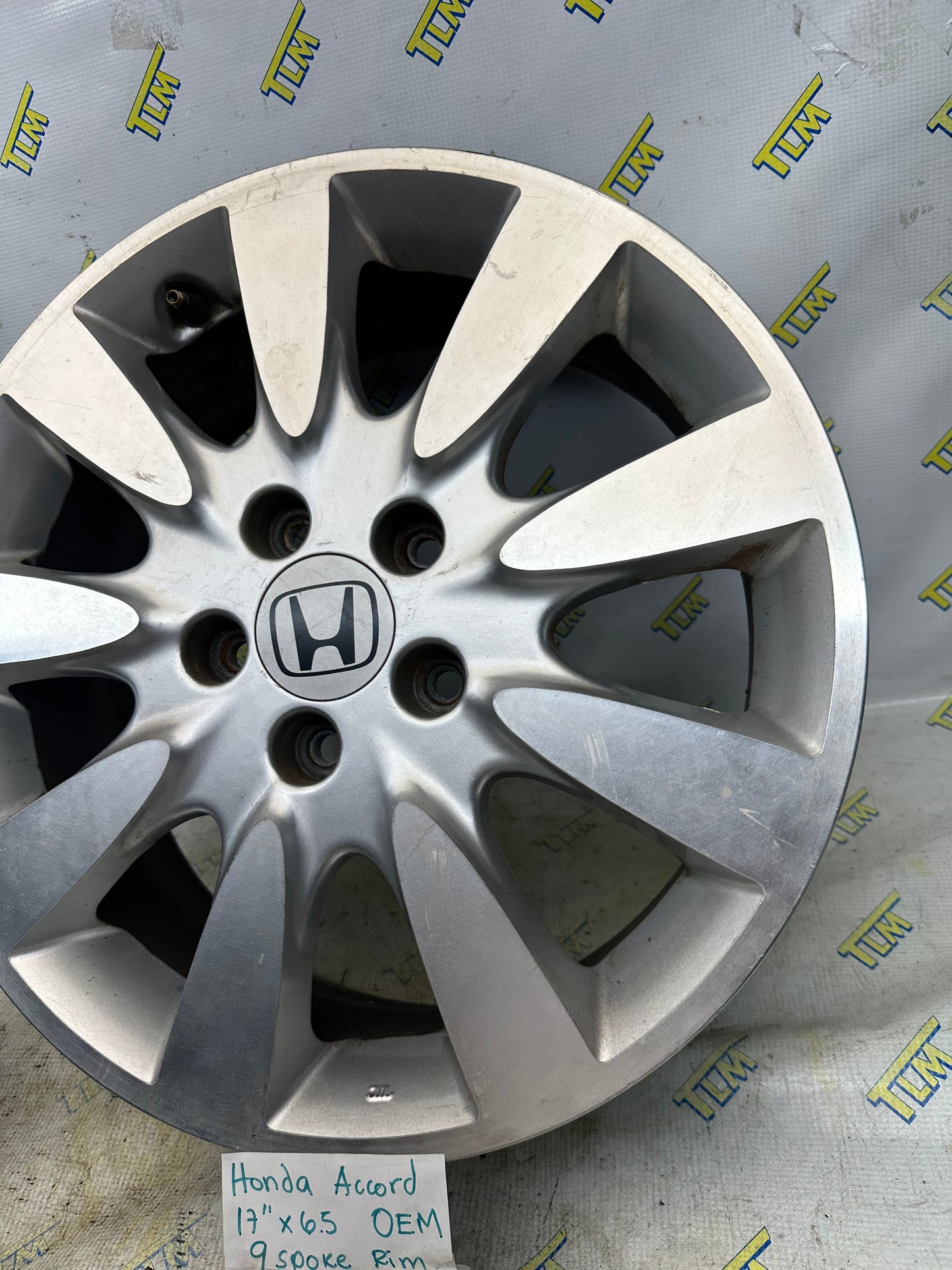 06-08 Honda Accord Rim Wheel 17” 2006 2007 2008 Factory 9 Spoke OEM