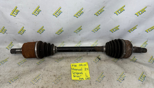 09-14 Acura TSX Axle *MANUAL* Driver Left 2.4 Shaft 6 Speed 10 11 2012 2013 OEM