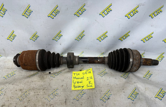 09-14 Acura TSX Axle *MANUAL* Passenger Right 2.4 Front 6 Speed 10 11 2012 2013 OEM