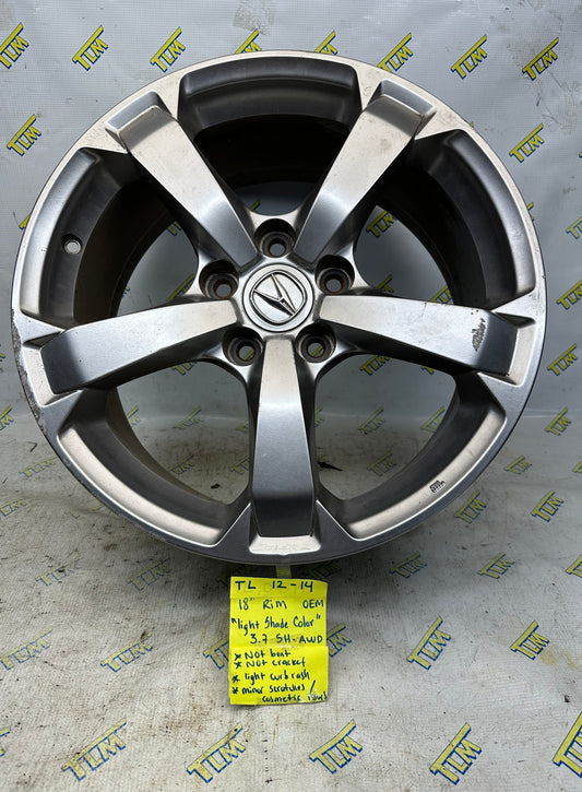 12-14 Acura TL Rim Wheel 2012 2013 2014 13 SHAWD 18” 3.7 engine SH-AWD OEM