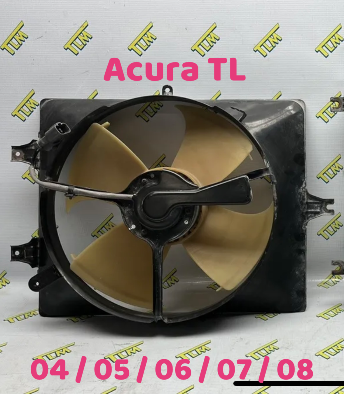 04-08 Acura TL AC Condenser A/C & Cooling Fan Set Driver Passenger 05 06 07 OEM