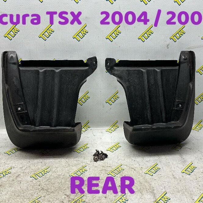 04-05 Acura TSX REAR Mud Flaps Set LEFT & RIGHT 2004 2005 Splash Guard OEM