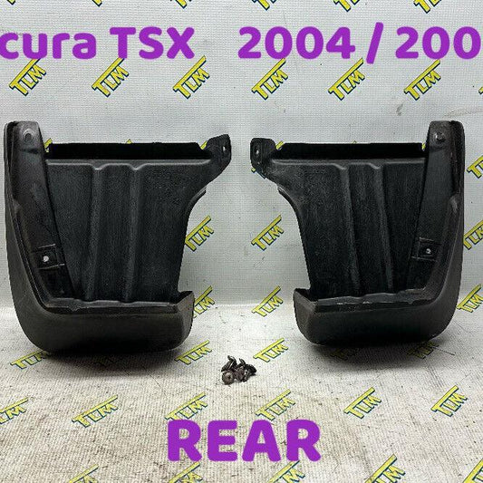04-05 Acura TSX REAR Mud Flaps Set LEFT & RIGHT 2004 2005 Splash Guard OEM