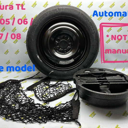04-08 Acura TL Spare Tire Foam Tool Kit Donut Emergency 05 06 07 Cargo Nets OEM