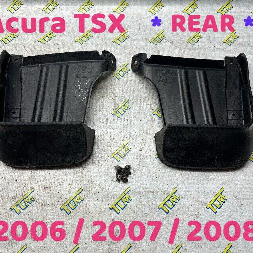 06-08 Acura TSX REAR Mud Flaps Set LEFT & RIGHT 2006 2007 2008 Splash Guard OEM