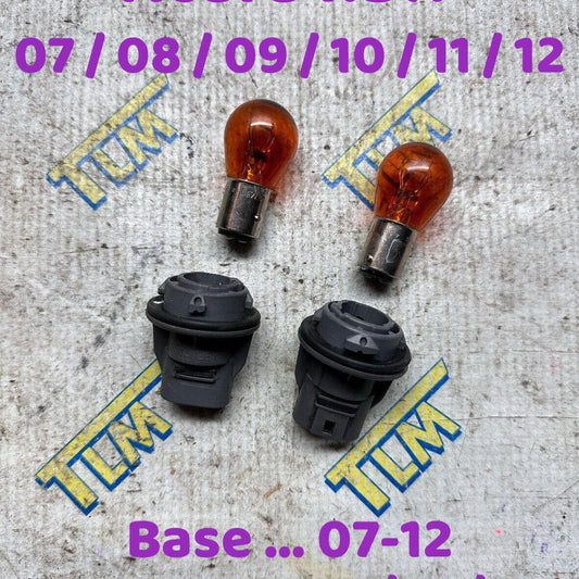 07-12 Acura RDX Headlight Turn Signal Connector Socket w Bulbs 08 09 10 11 OEM