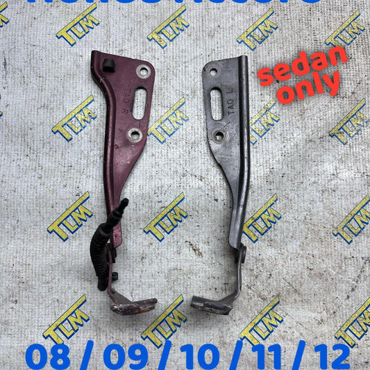 08-12 Honda Accord SEDAN Hood Hinges Pair Left & Right 09 2010 2011 2012 OEM