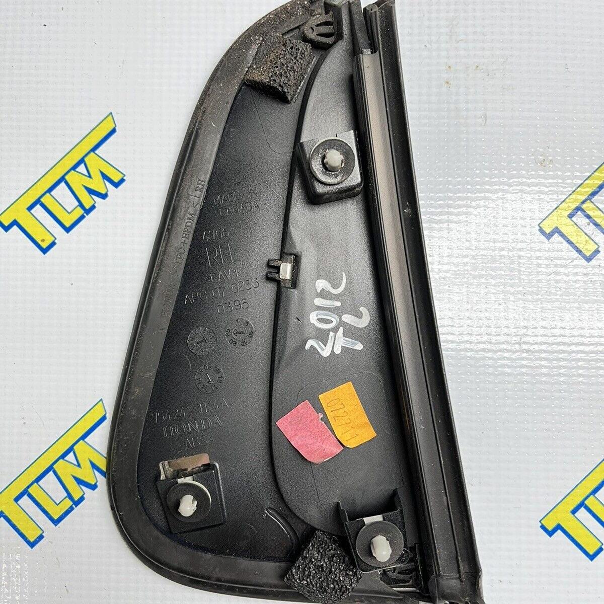 09-14 Acura TL Rear Window Trim Quarter RIGHT PASSENGER 2009 10 11 12 13 14 OEM