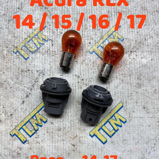 14-17 Acura RLX Headlight Turn Signal Connector Socket w Bulbs 2015 2016 17 OEM