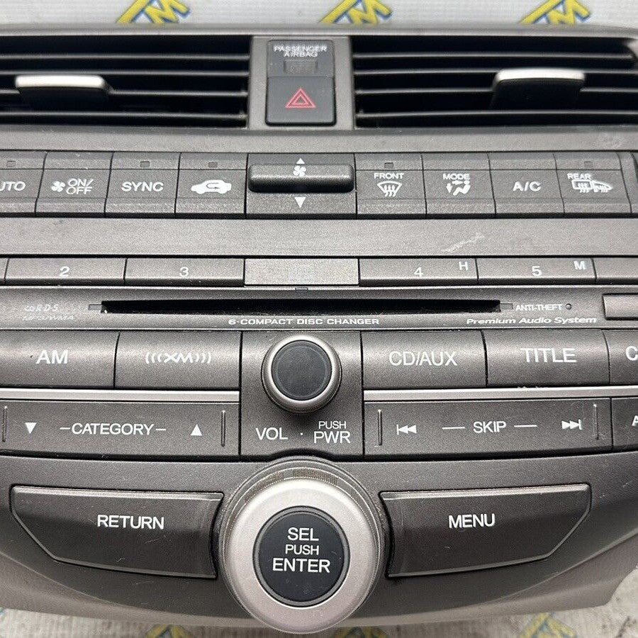 2012 Honda Accord Radio Stereo Climate Menu CD Audio Head Receiver 2012 12 OEM