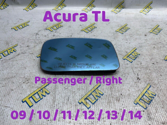 09-14 Acura TL Door Rearview Mirror Glass Passenger Right 09 10 11 12 13 14 OEM