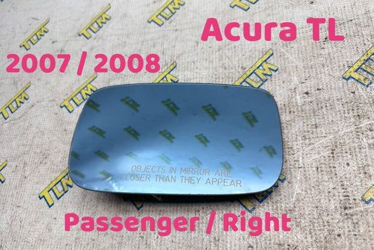 07 08 Acura TL Door Rearview Mirror Glass Blue PASSENGER RIGHT 2007 2008 OEM