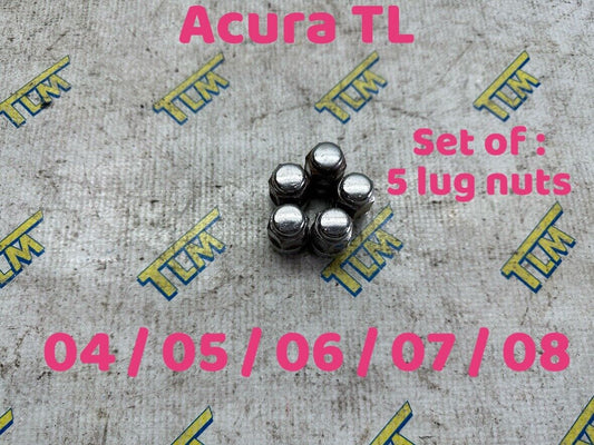 04-08 Acura TL Lug Nuts  WHEEL 2004 2005 2006 2007 2008 05 06 07 OEM 5pcs