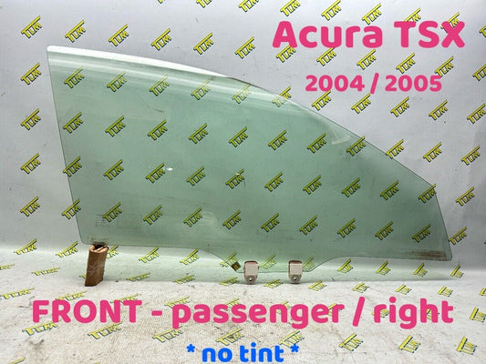 04 05 Acura TSX Door Window Glass FRONT PASSENGER RIGHT 2004 2005 OEM