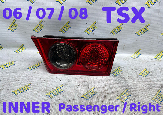 06 07 08 Acura TSX Tail Light PASSENGER Right INNER 2006 2007 2008 RH OEM